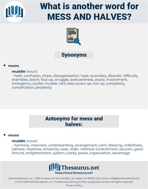 mess thesaurus|formal word for mess.